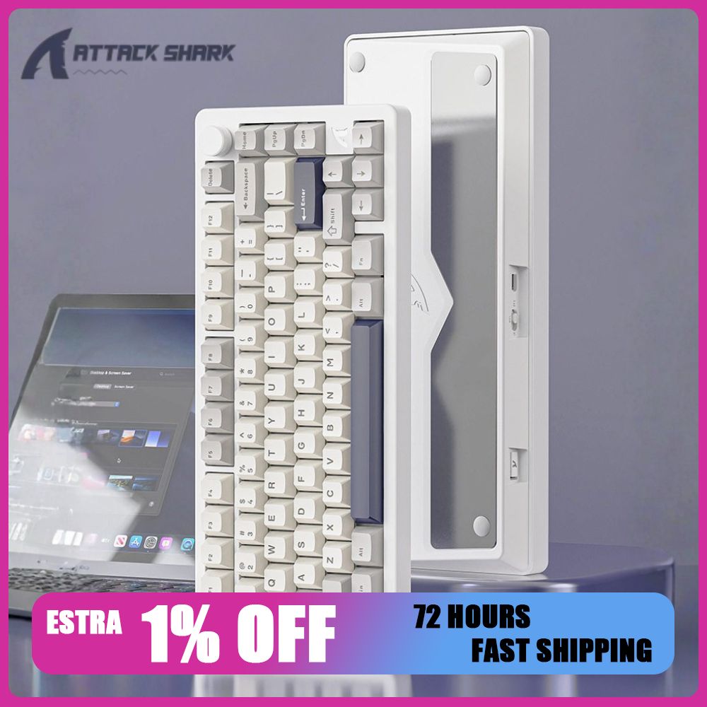 Gaming Keyboard Mechanical Wireless - Attack Shark X86 Mekanik Klavye Alüminyum