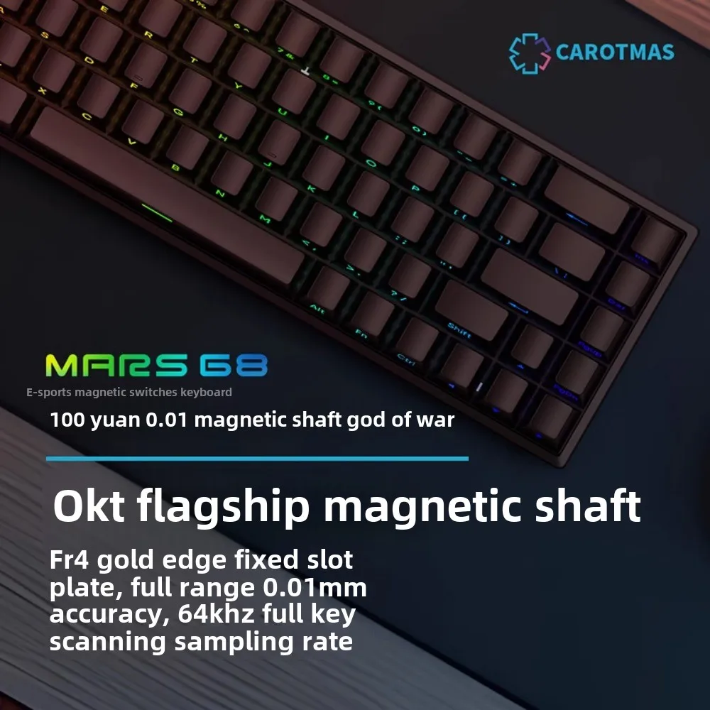 Gaming Keyboard Mechanical Wireless - Mars 68 PRO manyetik eksen mekanik