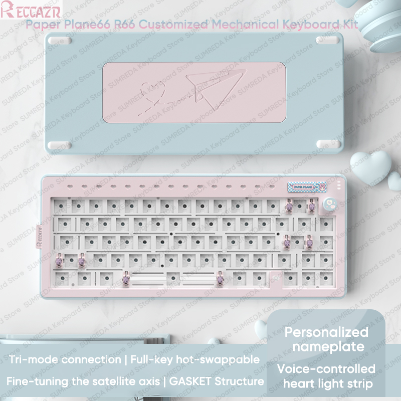 RECCAZR R66 Kağıt Plane66 Meka - Gaming Keyboard Mechanical Wireless incelemesi ve fiyatı