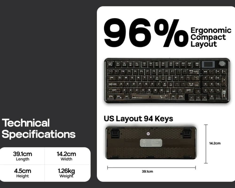 AULA F-NB98 %96 ANSI US Düzeni - Gaming Keyboard Mechanical Wireless incelemesi ve fiyatı
