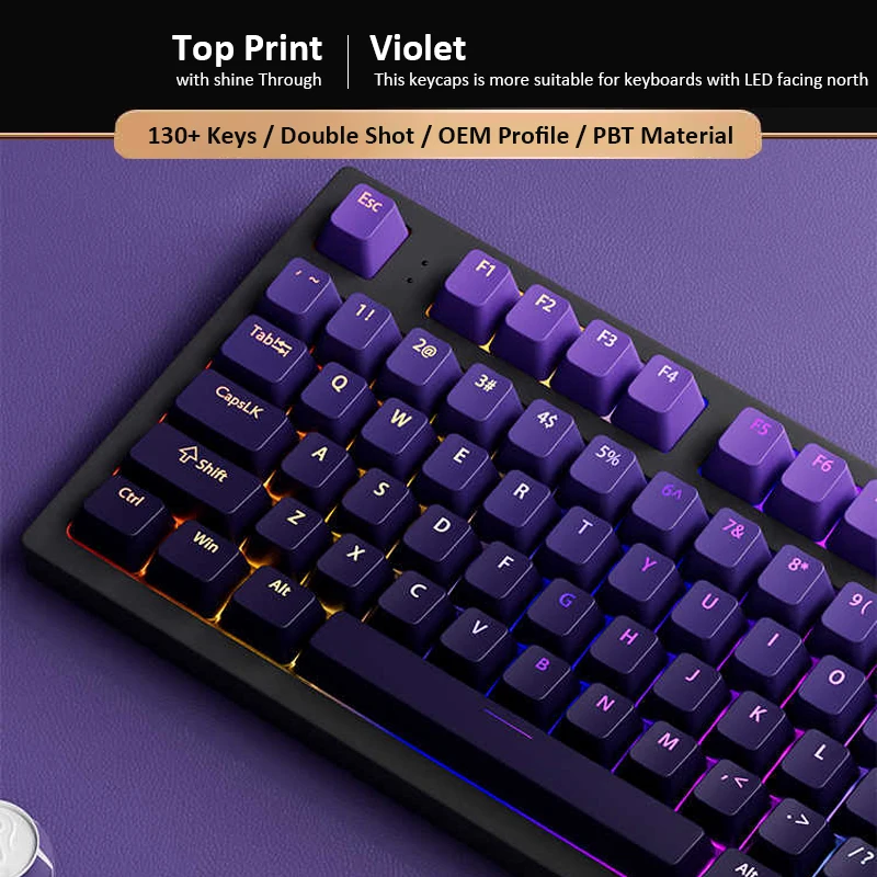 Özel Gradyan Mor OEM Profil Üs - Gaming Keyboard Top incelemesi ve fiyatı